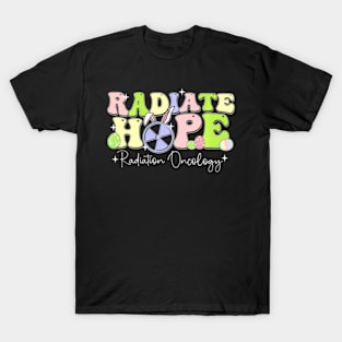 Radiate Hope Radiation Oncology Bunny Easter Rad Tech T-Shirt